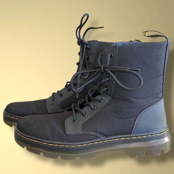 Like New! Dr. Martens Combs Combat Black Boots - Picture 5 of 12